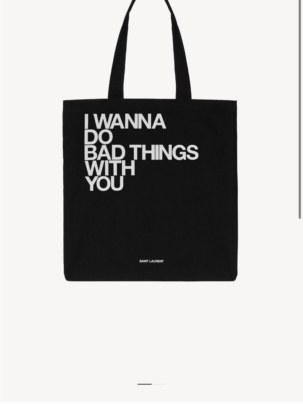 Saint Laurent Black Tote-I want to do bad things with you - Picture 10 of 11